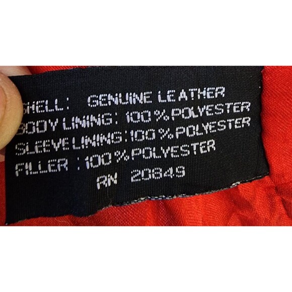 Excelled Vintage Red Leather Coat Belted Size Medium Full Zip - Picture 10 of 12